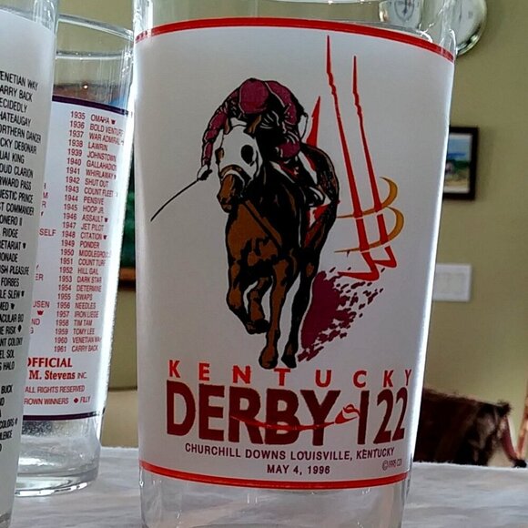 Kentucky Derby Glasses - Derbies 117 (1991), 118 (1992), 119 (1993), 120 (1994) - Picture 7 of 12